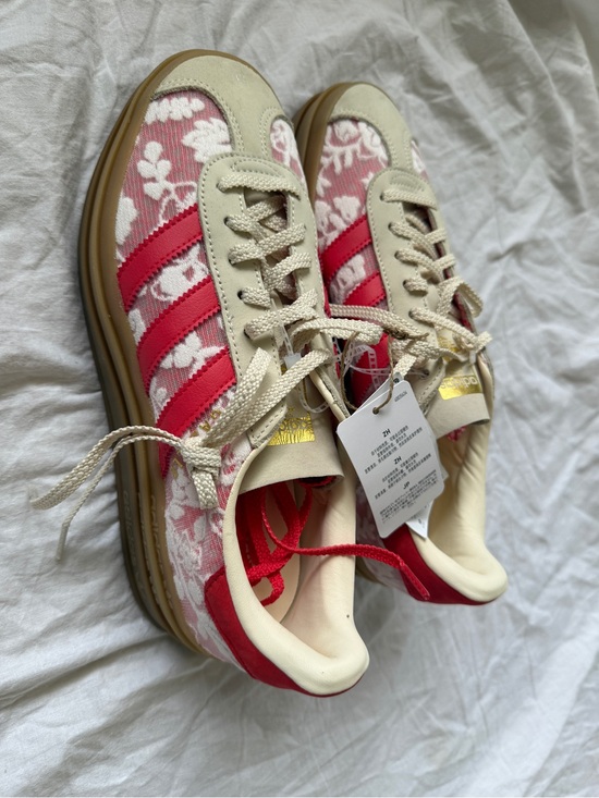 adidas Originals Shoes - adidas Originals Gazelle bold x liberty london shoes in white and cream white